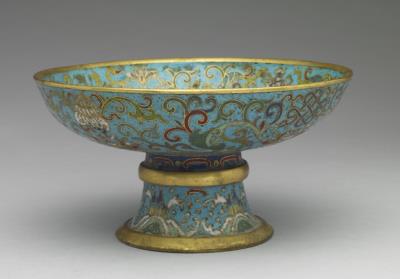 图片[2]-Copper stem bowl in cloisonne enamels, Qing dynasty (1644-1911)-China Archive